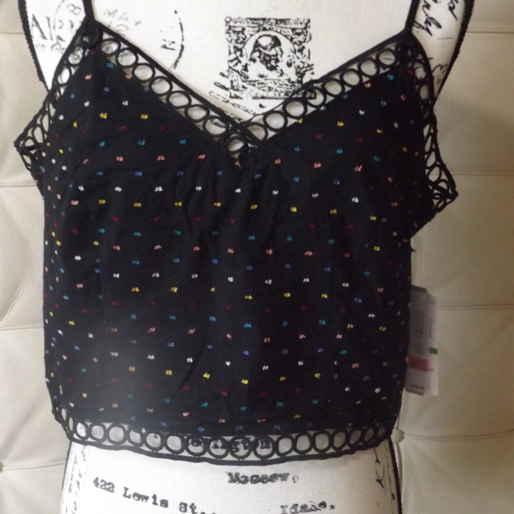 NWT GB Crop Cami with Multi color Dots